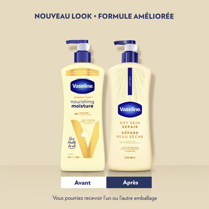 Vaseline - Lait corporel réparateur peaux sèches Soin Intensif au squalène 1 % | 600 ml
