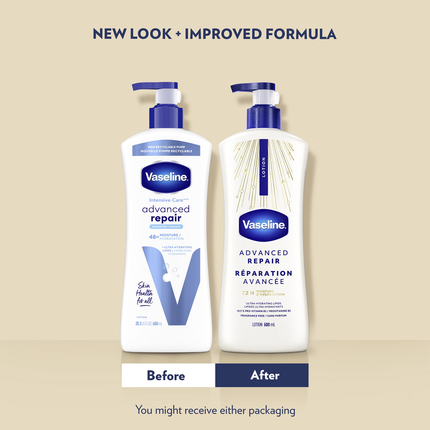 Vaseline - Lotion Corporelle Réparation Avancée Sans Parfum | 600 mL