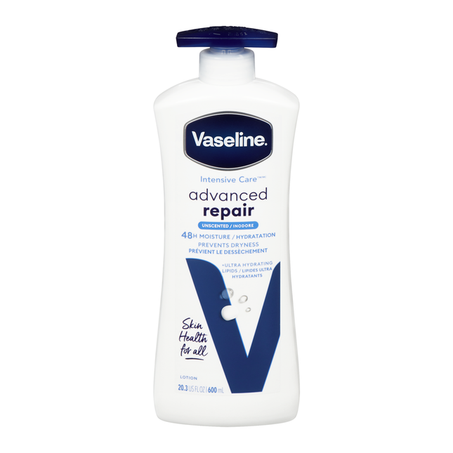 Vaseline - Soins Intensifs Réparation Avancée Non Parfumée | 600 ml 