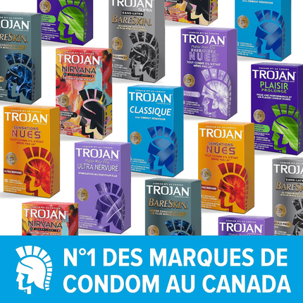 Trojan - Préservatifs Naked Sensations Ultra Ribbed | 3 préservatifs