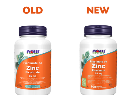 NOW - Picolinate de zinc 25 mg | 100 Gélules