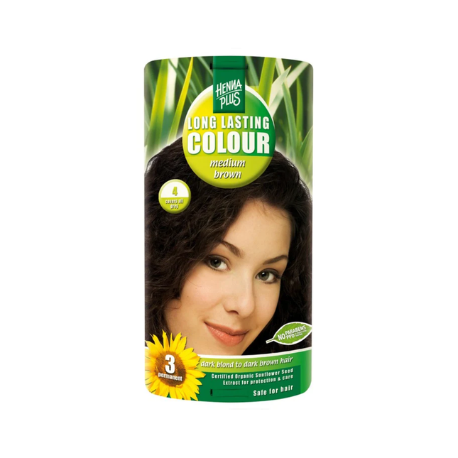Hennaplus - Long Lasting Colour Medium Brown 4 | 100 mL