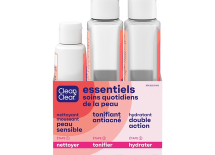 Clean & Clear - Daily Skincare Essentials Set | 235 mL + 235 mL + 118 mL