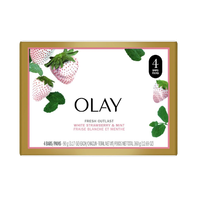 Olay - Fresh Outlast - White Strawberry & Mint Scent | 4 Bars X 90 g