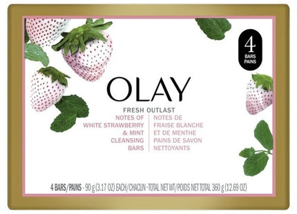 Olay - Fresh Outlast - White Strawberry & Mint Scent | 4 Bars X 90 g