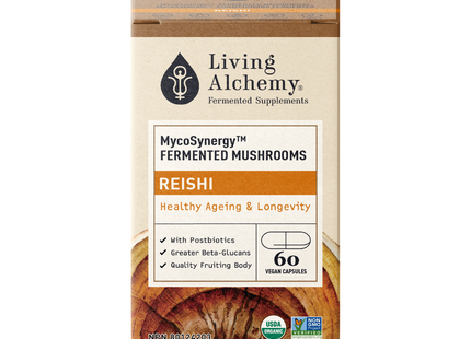 Living Alchemy - MycoSynergy Champignons Reishi | 60 Gélules