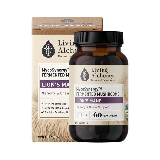 Living Alchemy - MycoSynergy Mushrooms Lion's Mane | 60 Capsules