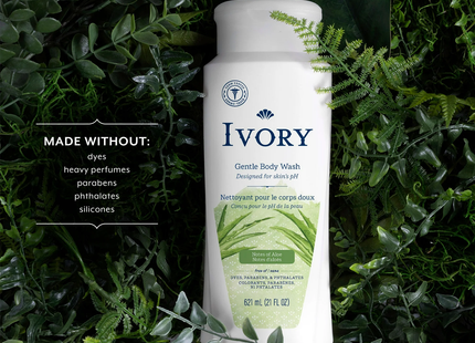 Ivory - Gentle Body Wash, Notes of Aloe | 621 mL