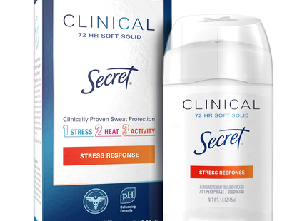 Secret - Gel anti-transpirant transparent 72H, réponse au stress | 45 g