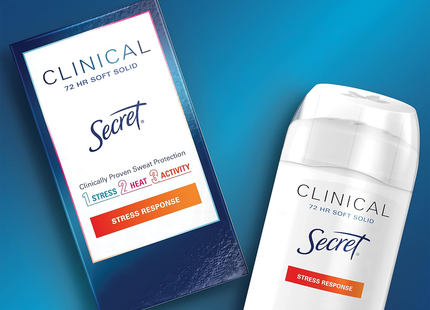 Secret - Gel anti-transpirant transparent 72H, réponse au stress | 45 g