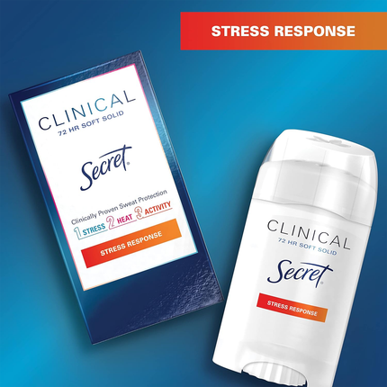 Secret - Gel anti-transpirant transparent 72H, réponse au stress | 45 g