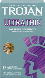 Trojan Ultra Thin Lubricated Condoms | 12 count