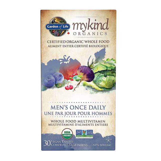 Garden of Life - Multivitamine une fois par jour pour hommes MyKind Organics | 30 comprimés végétaliens