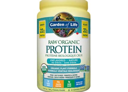 Garden of Life - Raw Organic Protein, UNFLAVORED | 568 g