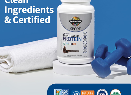 Garden of Life - SPORT Organic Plant Based Protein, Chocolate | 840 g