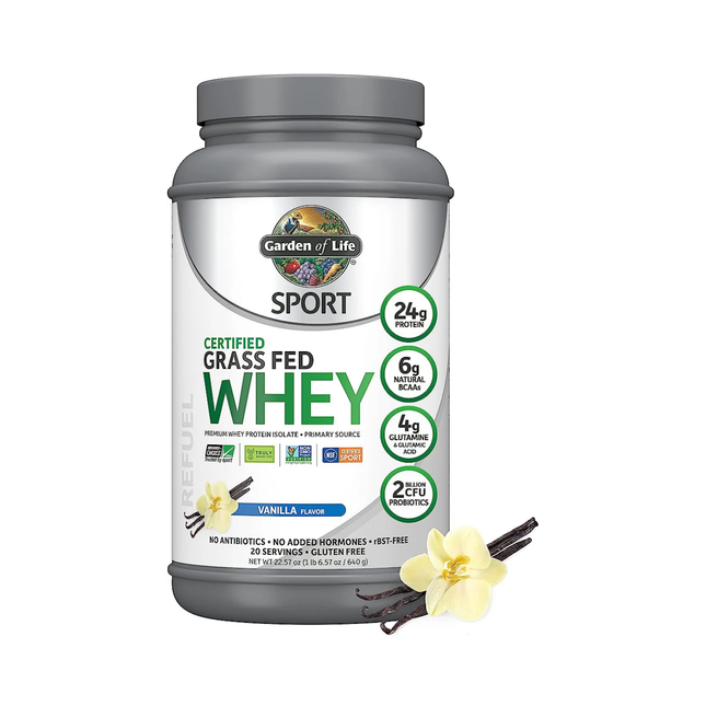 Garden of Life - Sport Certified Grass Fed Whey Vanilla | 640 g