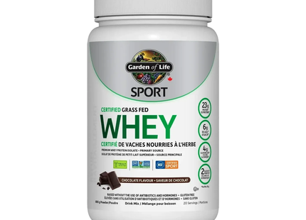 Garden of Life - SPORT Certified Grass Fed Whey, Chocolate | 660 g