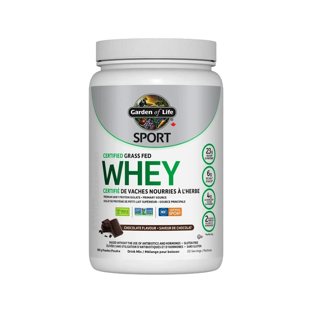 Garden of Life - SPORT Certified Grass Fed Whey, Chocolate | 660 g