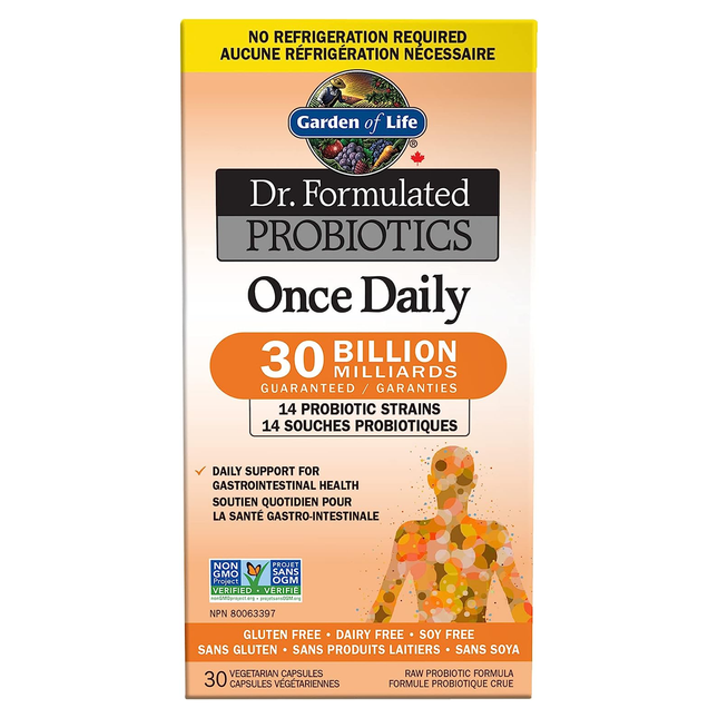 Garden of Life - Dr. Formulated Probiotics Once Daily - 30B CFU | 30 Vegetarian Capsules