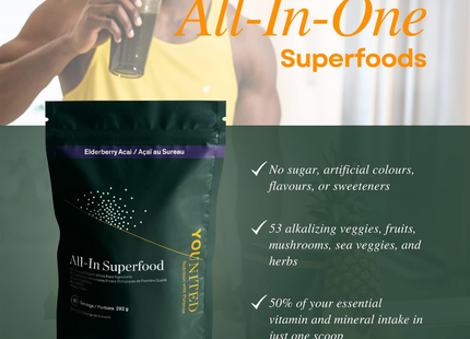 Younited - Organic All-In Superfood - Elderberry Acai | 30 Servings 300 g