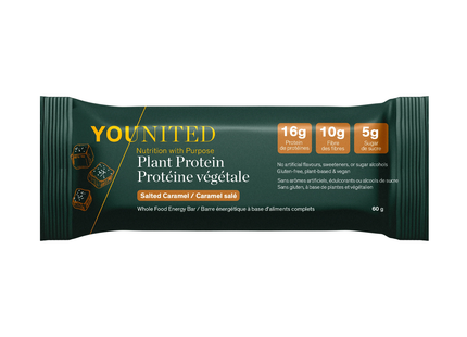 Younited - Plant Protein Whole Food Energy Bar - Salted Caramel | 60 g