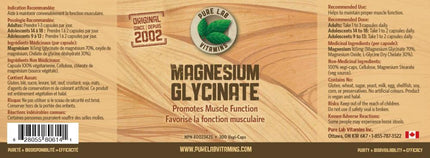 2-PACK! Pure Lab - Magnesium Glycinate 165MG | 120 Vegi-Caps
