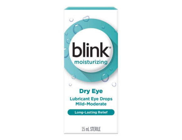 Blink - Dry Eye - Moisturizing Lubricant Eye Drops - Mild to Moderate | 15 mL Sterile