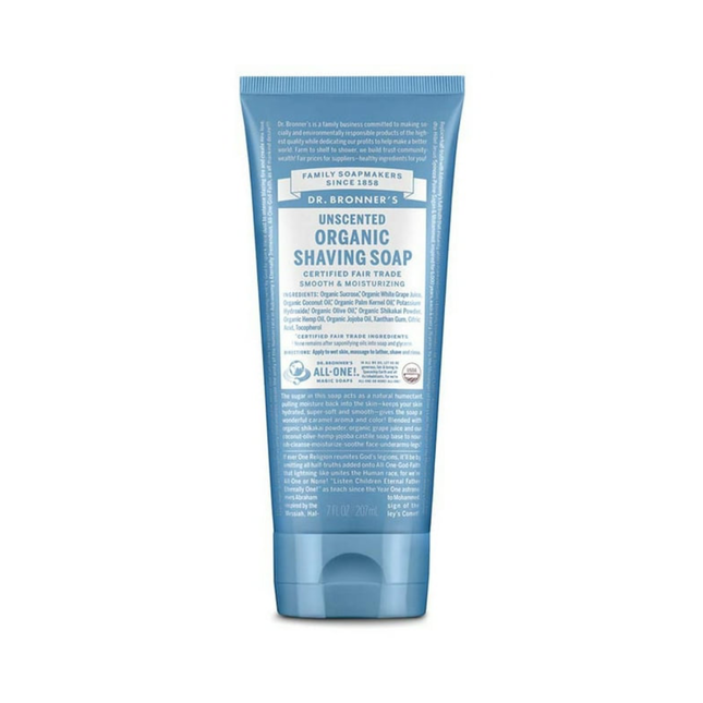 Dr. Bronner's - Savon à raser sans parfum | 207 mL