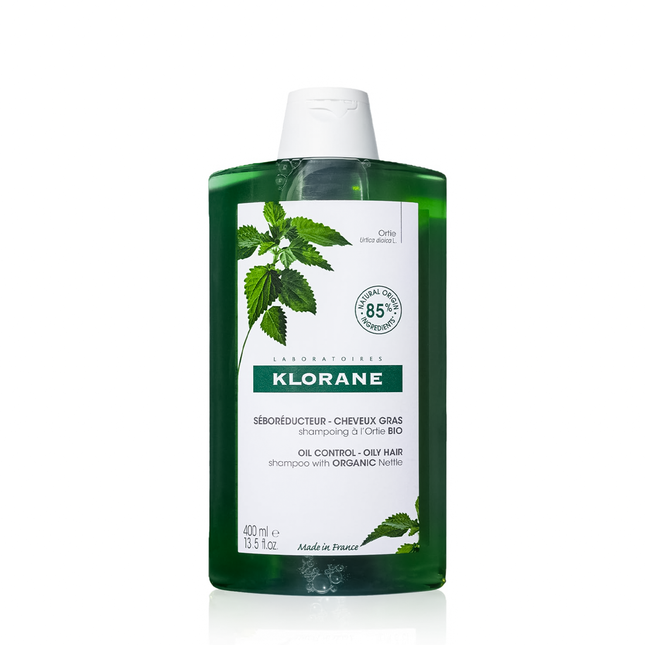 Klorane - Shampoing Absorbant d'Huile à l'Ortie Bio - pour Cheveux Gras | 400 ml