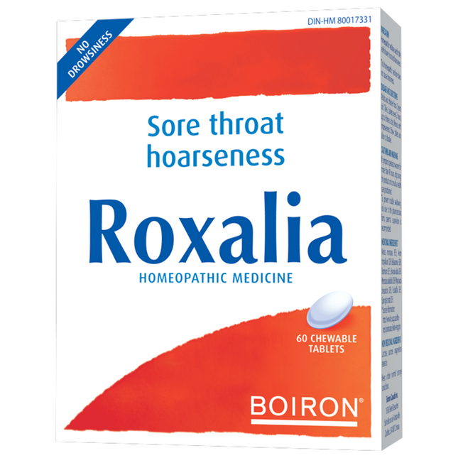 Boiron - Roxalia Sore Throat Hoarseness Relief | 60 Chewable Tablets