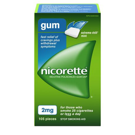 Nicorette 2mg Nicotine Gum - Extreme Chill Mint | 105 Pieces