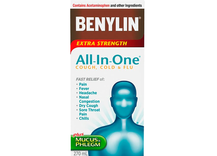 Benylin All-In-One Cough Cold & Flu, Extra Strength | 270 mL