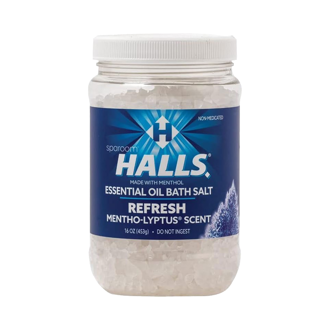 Halls - Essential Oil Bath Salt, Mentho-Lyptus | 453 g
