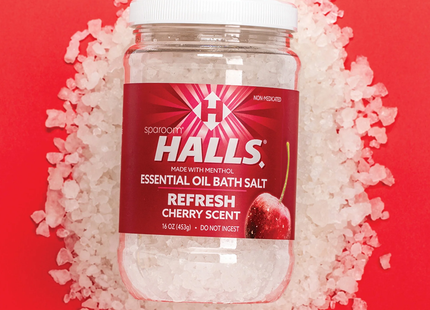 Halls - Essential Oil Bath Salt, Cherry | 453 g