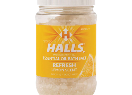 Halls - Essential Oil Bath Salt, Lemon | 453 g