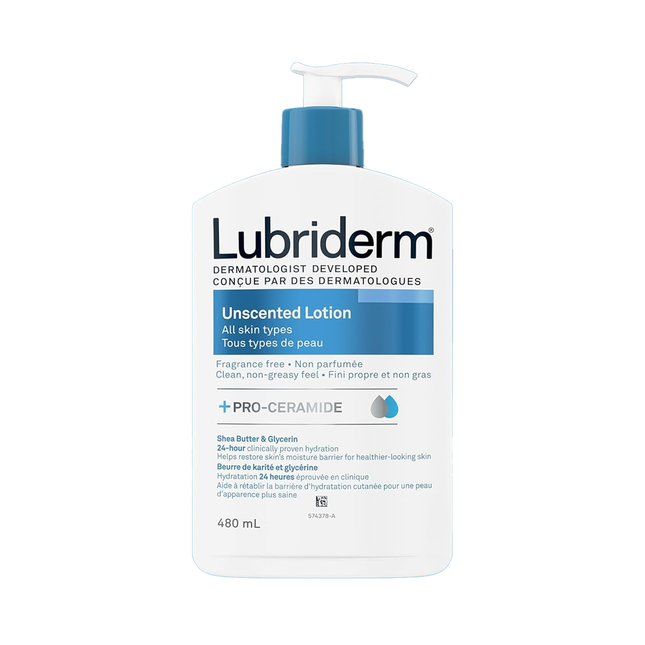 Lubriderm - Unscented Lotion, For All Skin Types | 480 ml