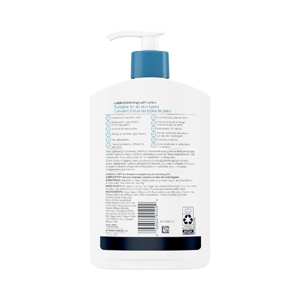 Lubriderm - Lait Hydratant Original pour Peaux Normales à Sèches | 480 ml