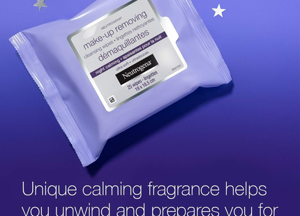 Neutrogena - Make-Up Removing Cleansing Wipes - Night Calming | 25 Wipes
