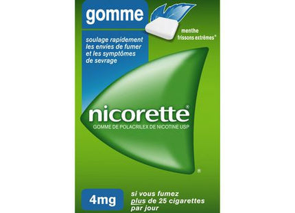 Nicorette 4mg Gomme à la Nicotine - Menthe Chill Extrême | 105 pièces