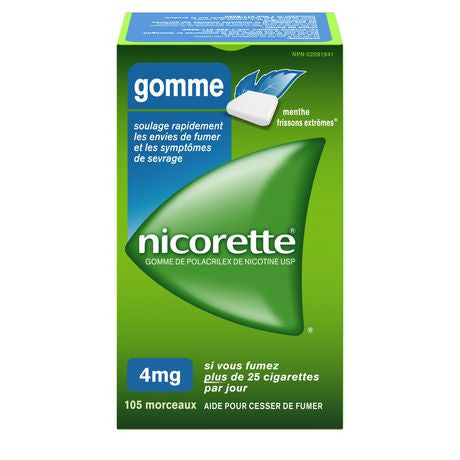 Nicorette 4mg Nicotine Gum - Extreme Chill Mint | 105 Pieces