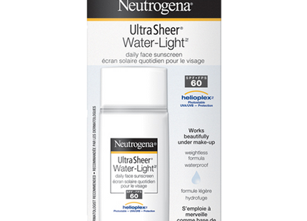 Neutrogena UltraSheer Water-Light Face Suncreen Lotion SPF60 | 40ml