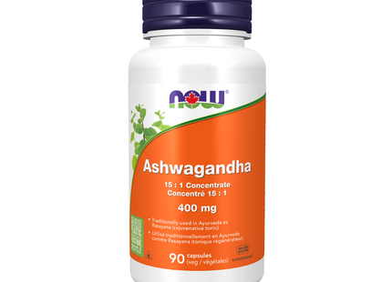 NOW - Concentré d'Ashwagandha 15:1 - 400 mg | 90 Gélules