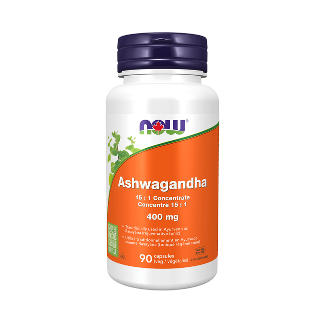 NOW - Concentré d'Ashwagandha 15:1 - 400 mg | 90 Gélules