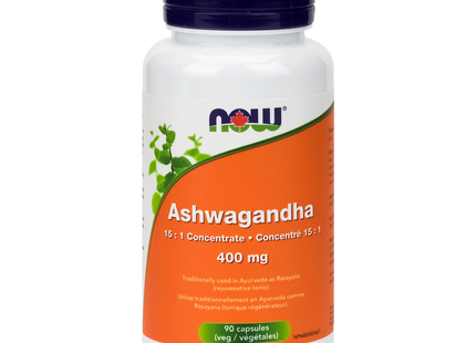 NOW - Ashwagandha 15:1 Concentrate - 400 mg | 90 Capsules