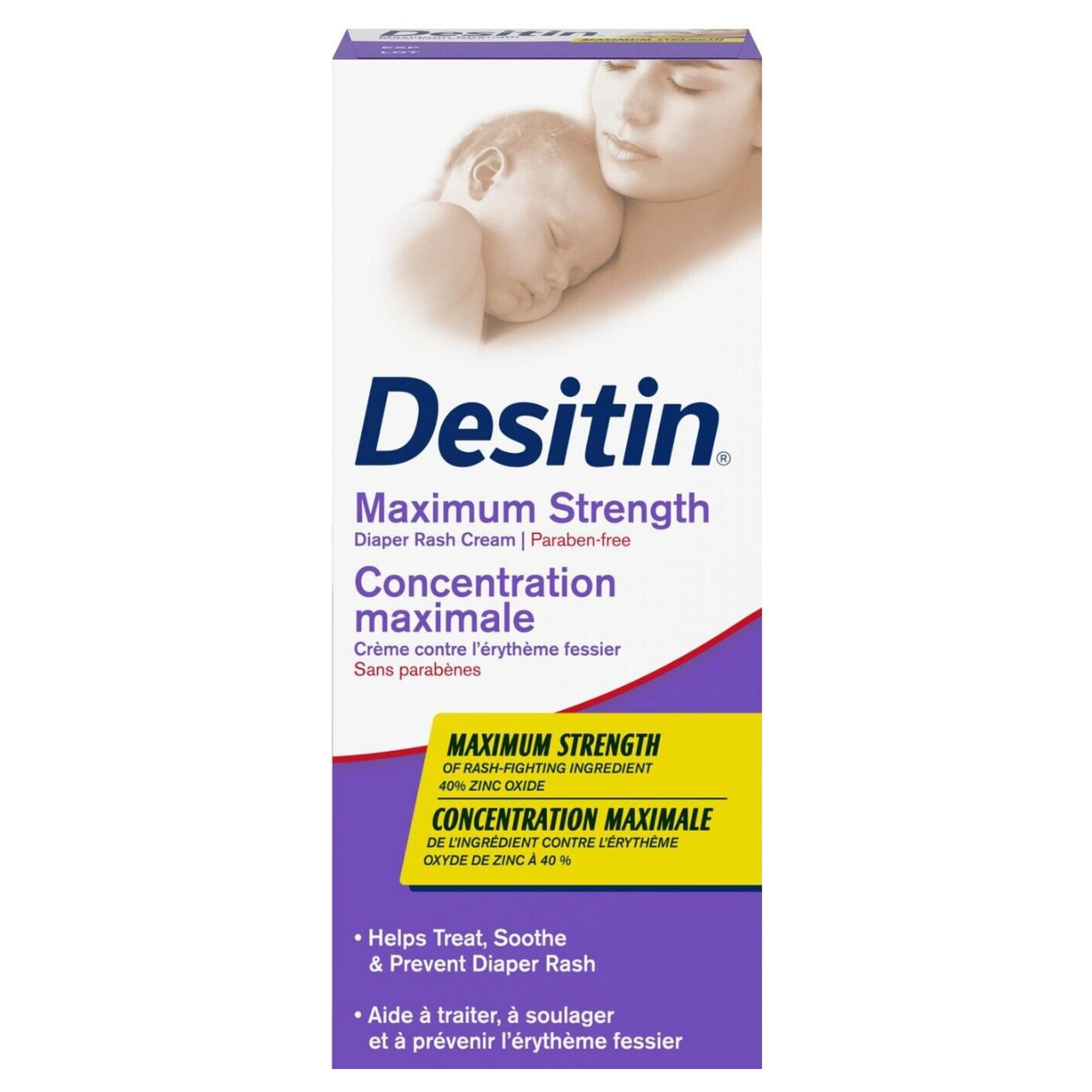 Desitin Maximum Strength Diaper Rash Cream Original Paste with Zin