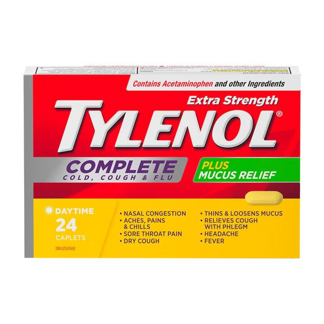 Tylenol - Complete Cold, Cough & Flu Fast Acting Daytime Relief | 24 Daytime Caplets