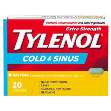 Tylenol Extra Fort Rhume et Sinus Caplets de Jour | 20 comprimés