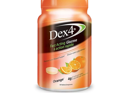 Dex4 - Glucose Tablets - Orange | 50 Tablets
