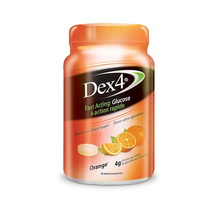 Dex4 - Comprimés de glucose - Orange | 50 comprimés