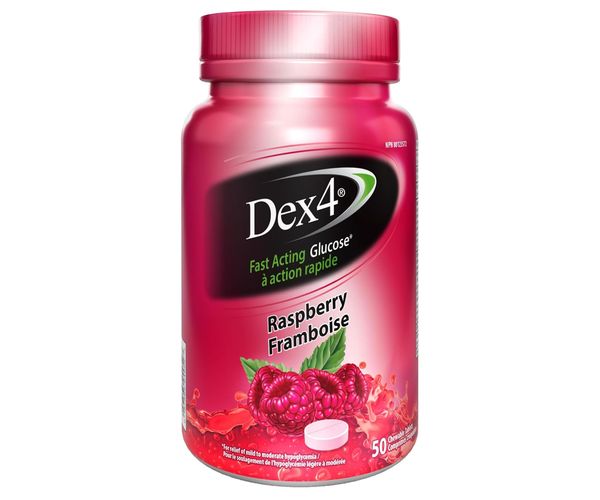 Dex4 - Glucose Tablets, Raspberry | 50 Tablets – White Cross E-Store